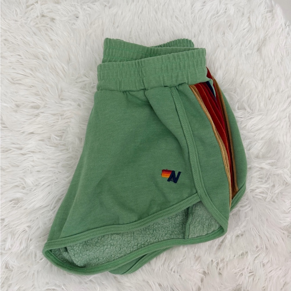 💚 Aviator Nation Fleece Lounge Shorts | Size Medium | Green | NWOT